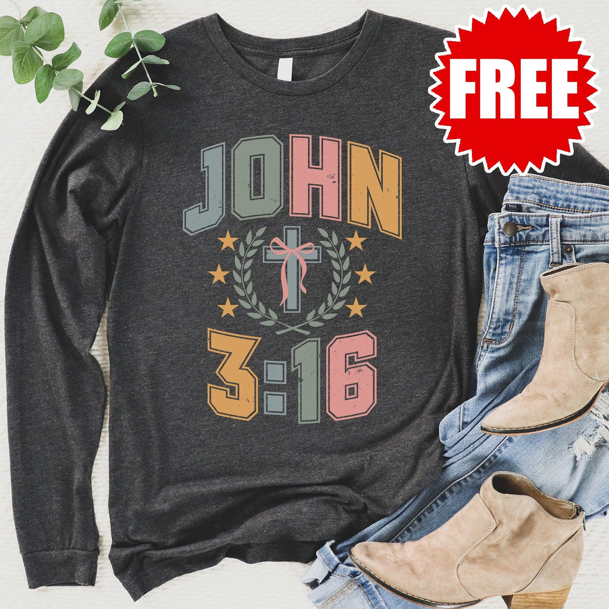 John 3:16 Long Sleeve - 0