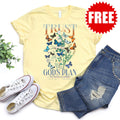 Trust God's Plan Tee - Heather Pale Yellow - 0