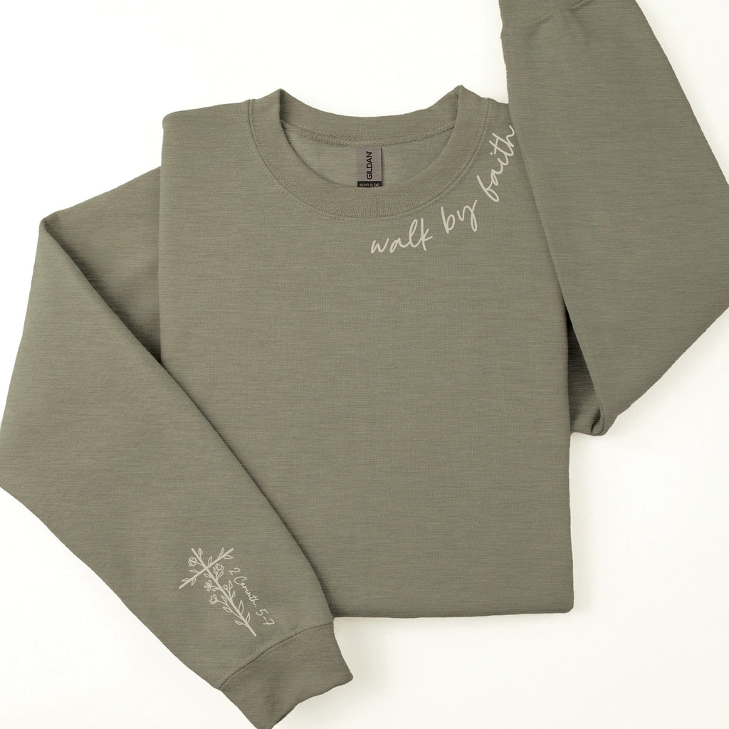 Embroidered Walk By Faith Sweatshirt product image 2