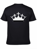 Black T-Shirt with Crown Graphic product image 1