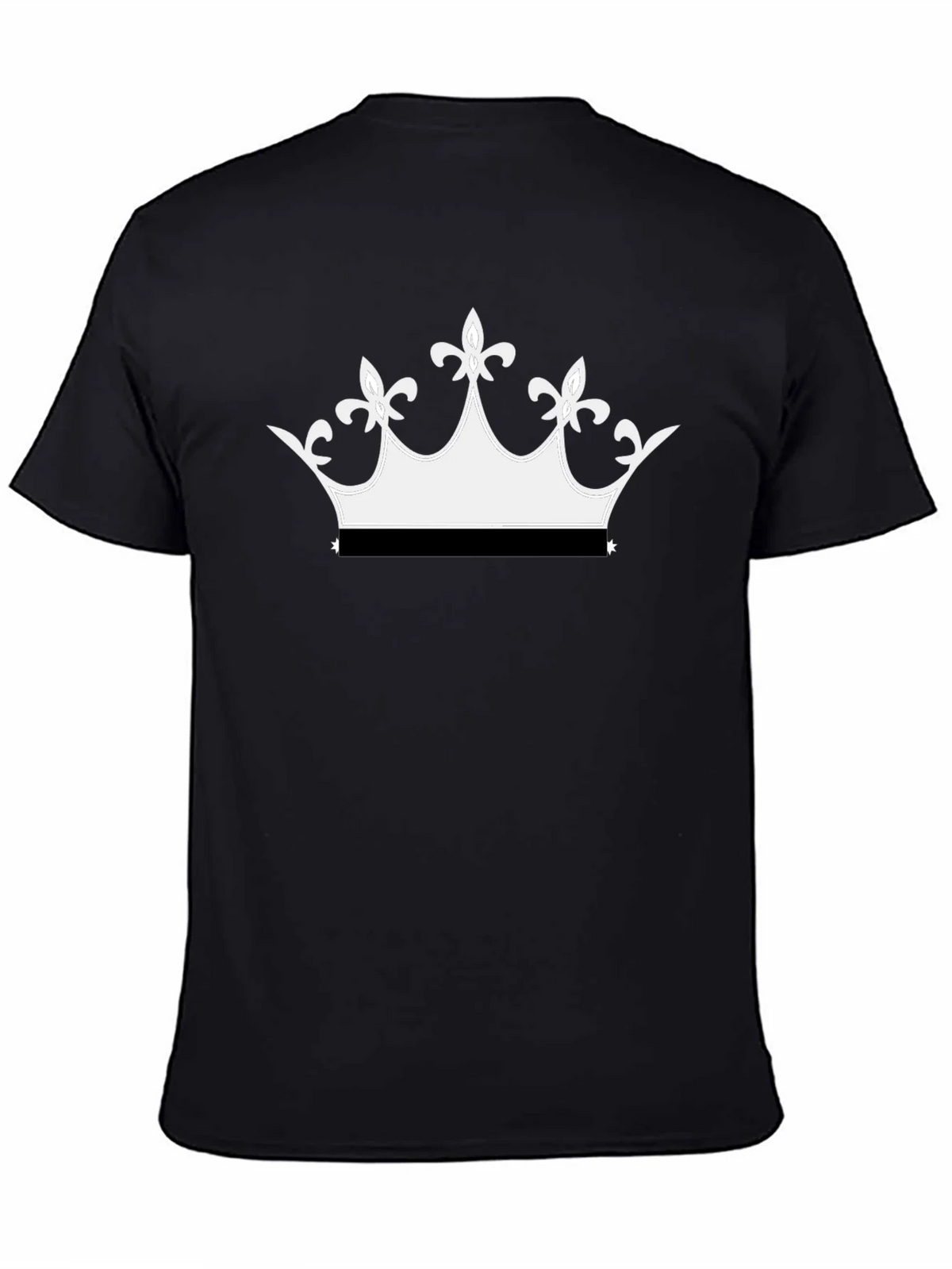 Black T-Shirt with Crown Graphic product image 1