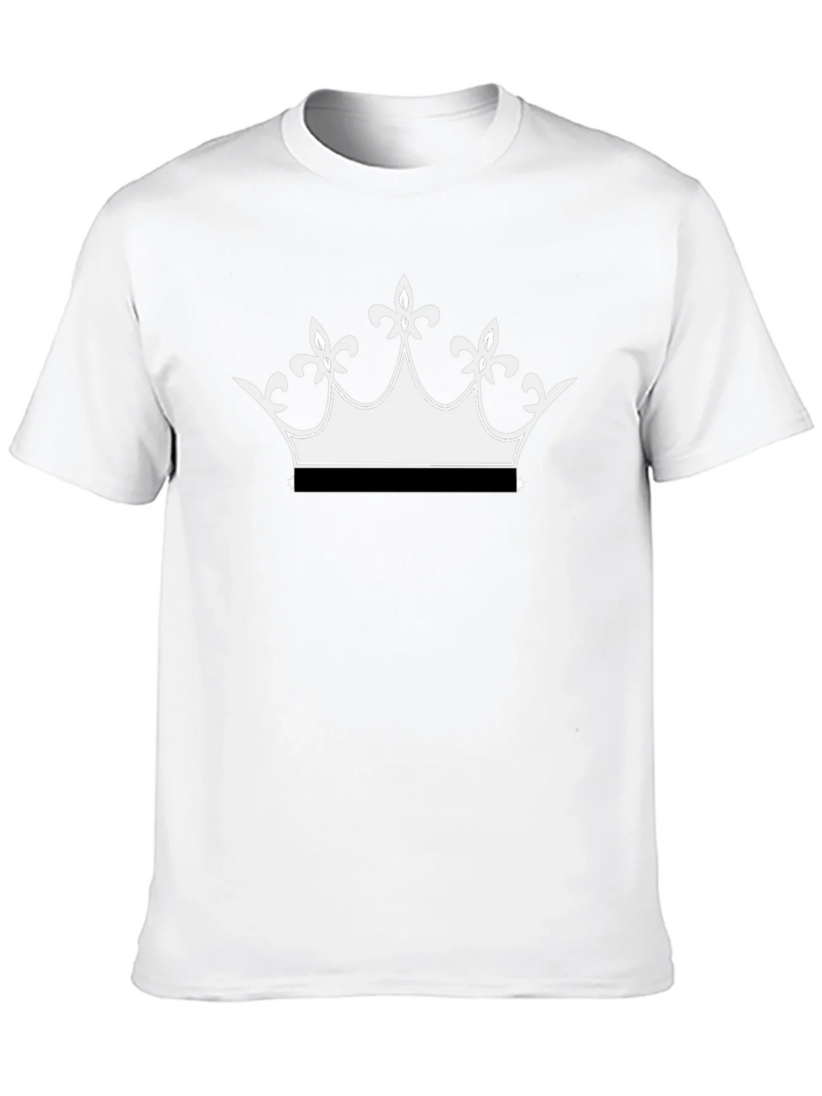 Black T-Shirt with Crown Graphic product image 4