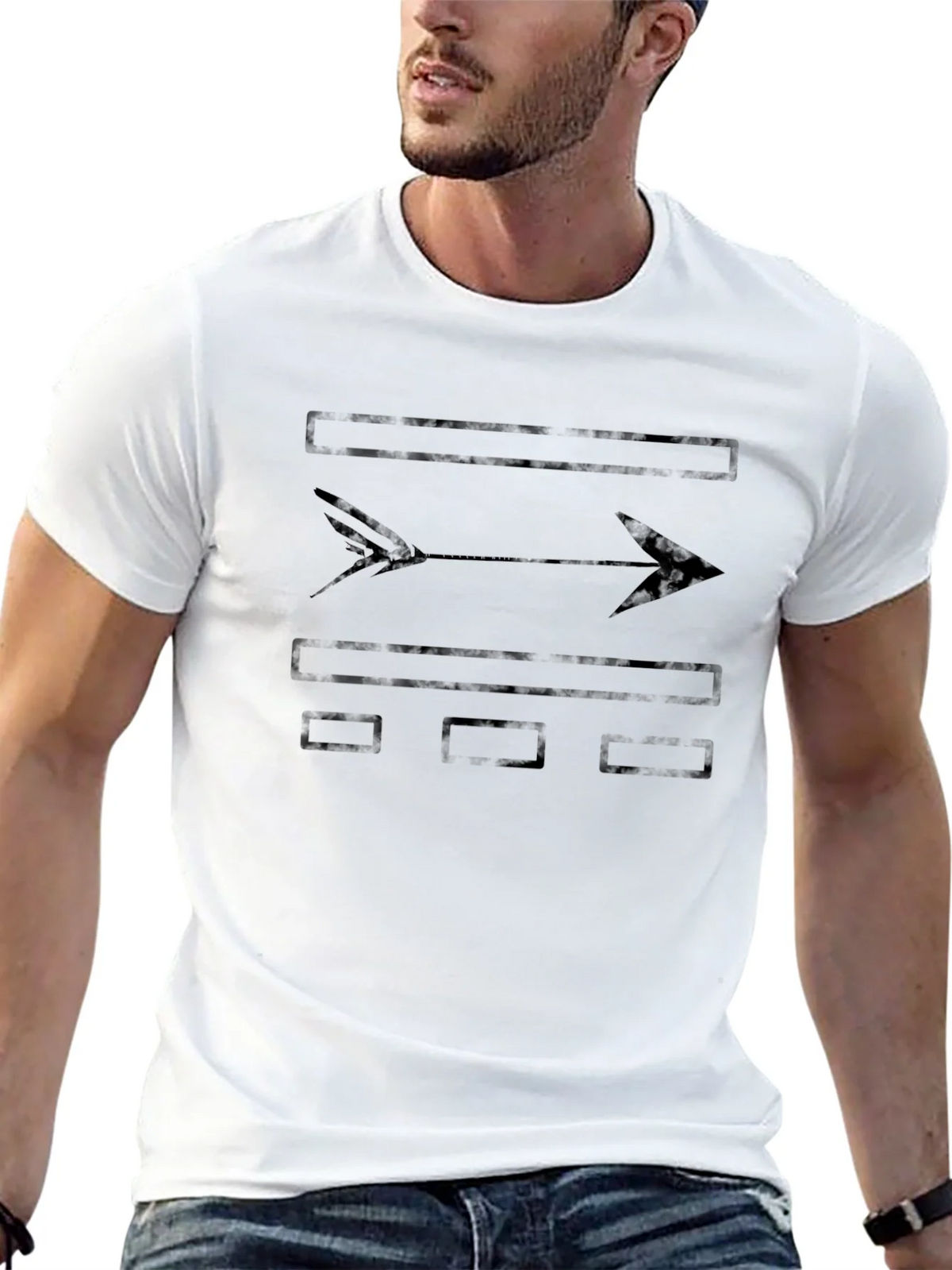Mens Graphic Arrow T-Shirt - Soft Cotton Tee product image 2