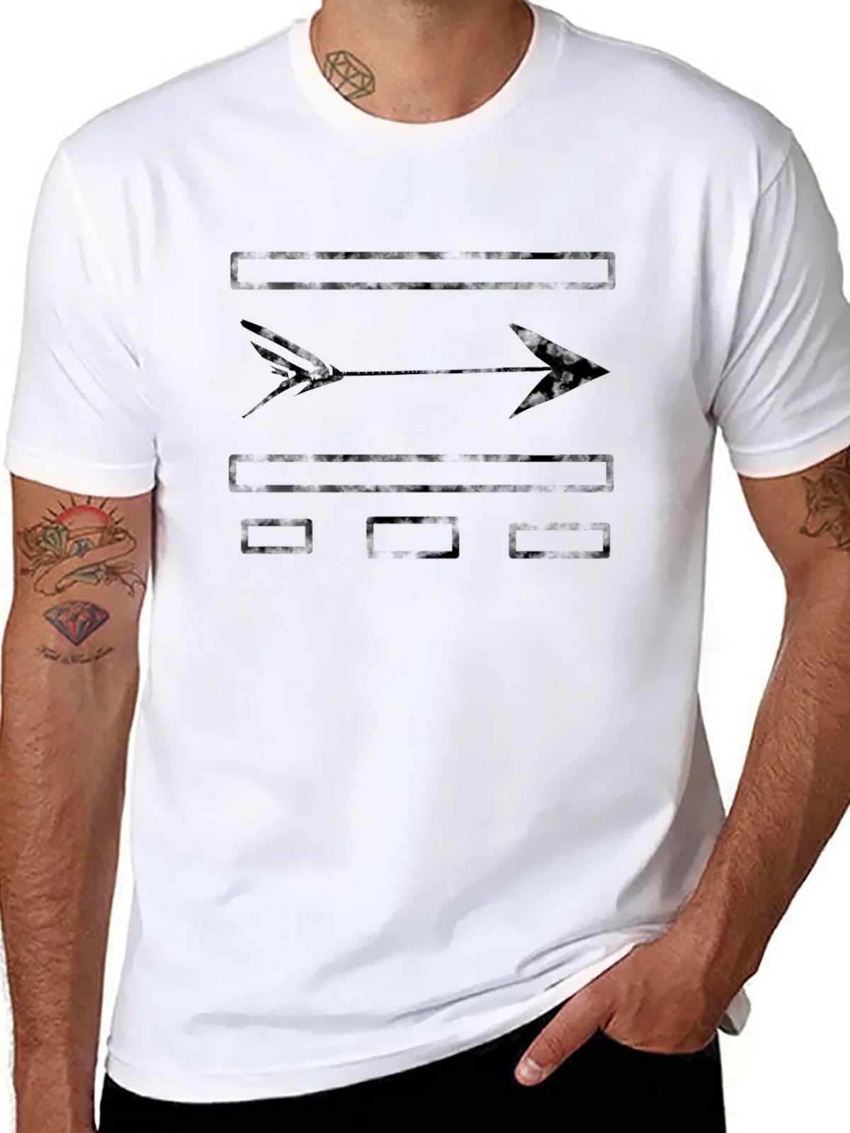 Mens Graphic Arrow T-Shirt - Soft Cotton Tee product image 1