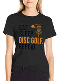 Eat Sleep Disc Golf Repeat Graphic Tee product image 1
