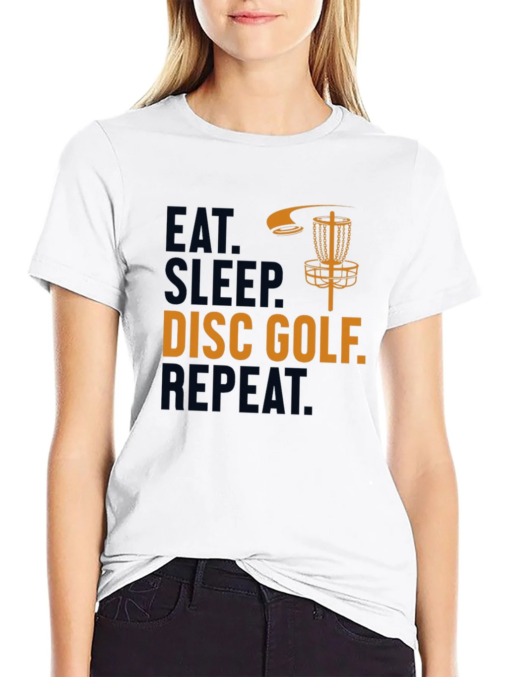 Eat Sleep Disc Golf Repeat Graphic Tee product image 5