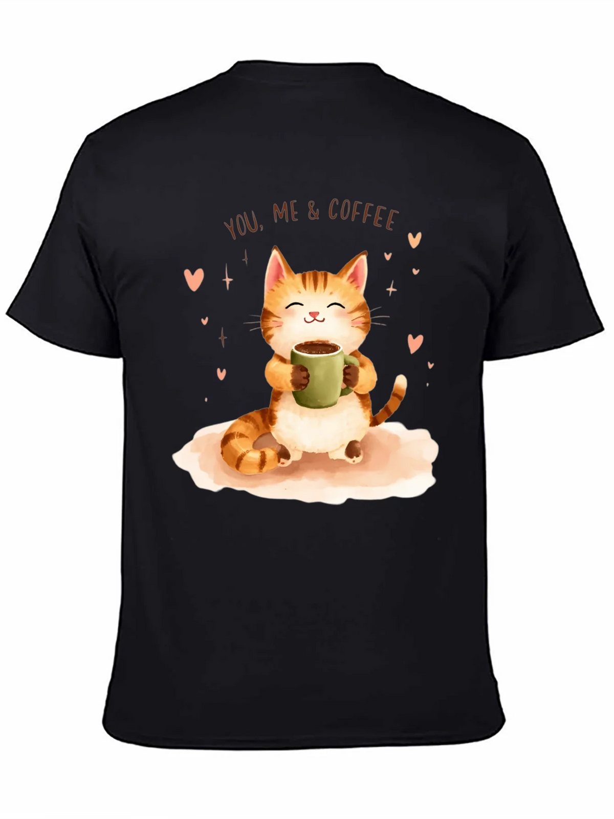 Cat & Coffee Graphic T-Shirt product image 4