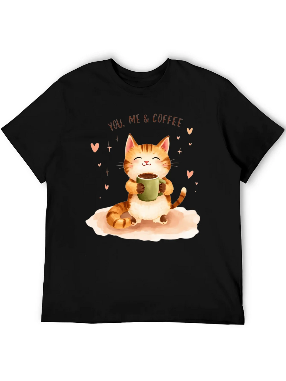 Cat & Coffee Graphic T-Shirt product image 5