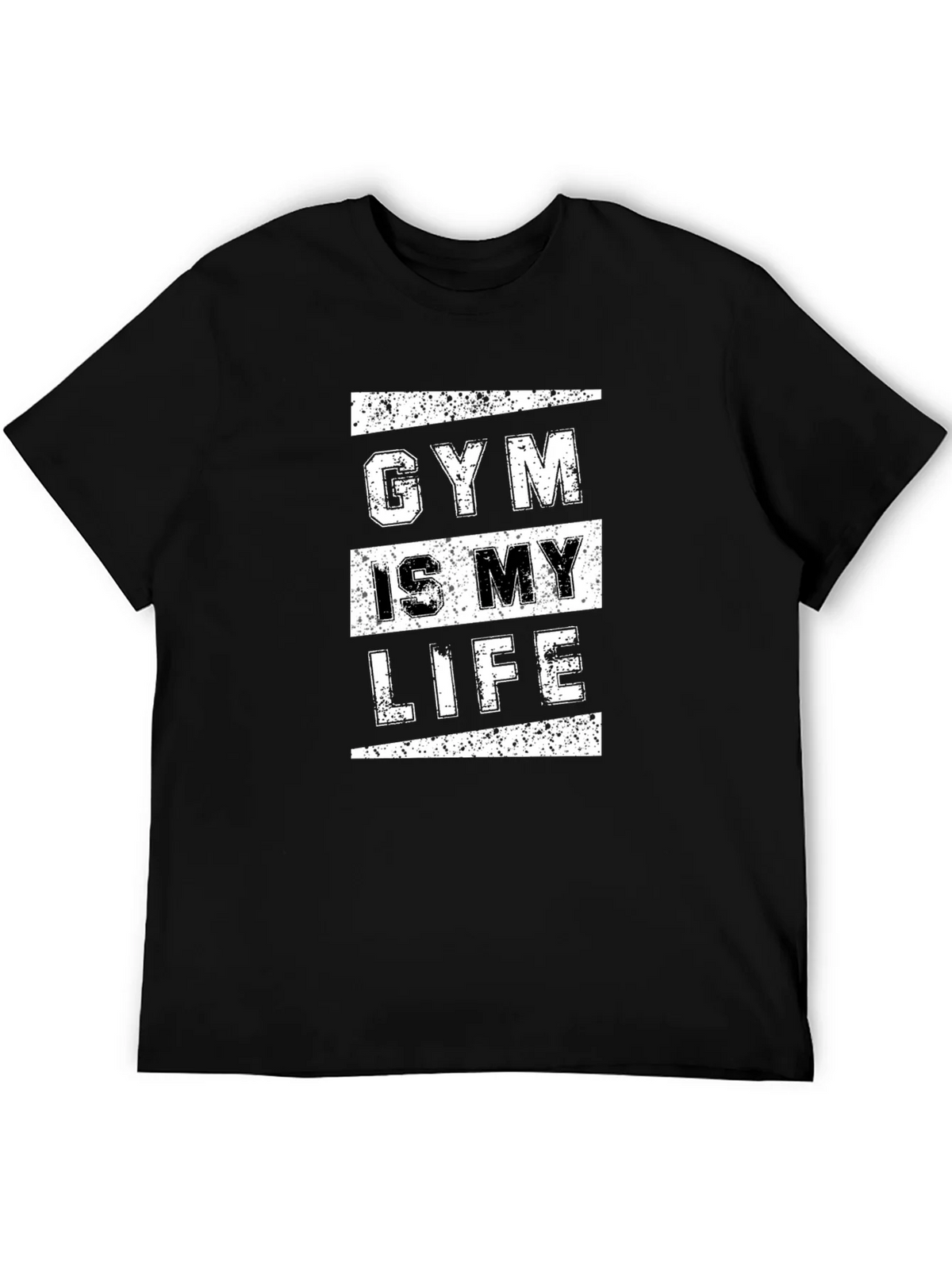 Gym Is My Life Graphic Tee - Black Cotton T-Shirt product image 3
