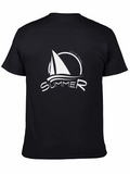 Summer Sailboat Graphic Tee - Black product image 1