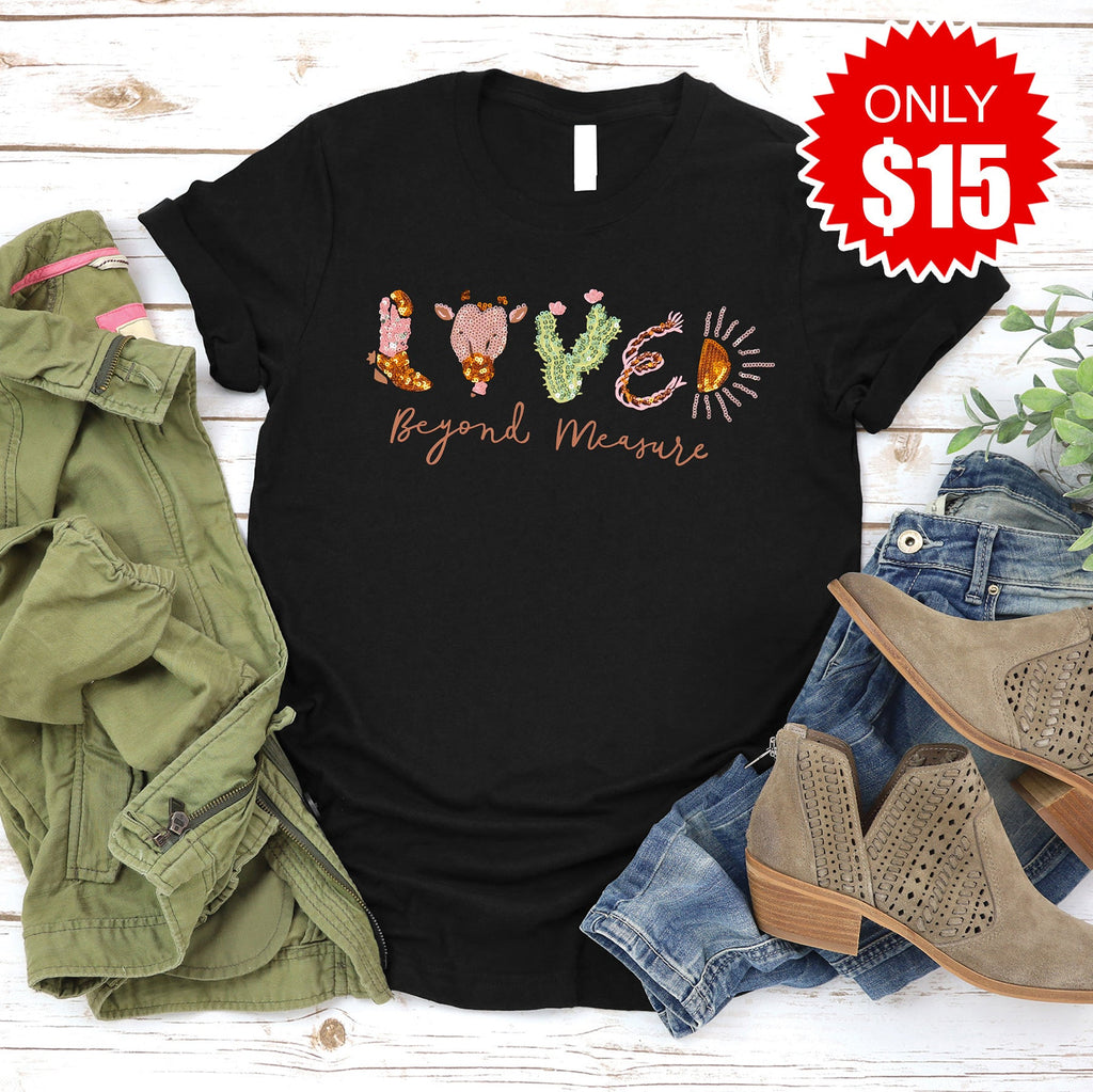 Embellished Loved Beyond Measure Sequin Tee - 15 product image 1