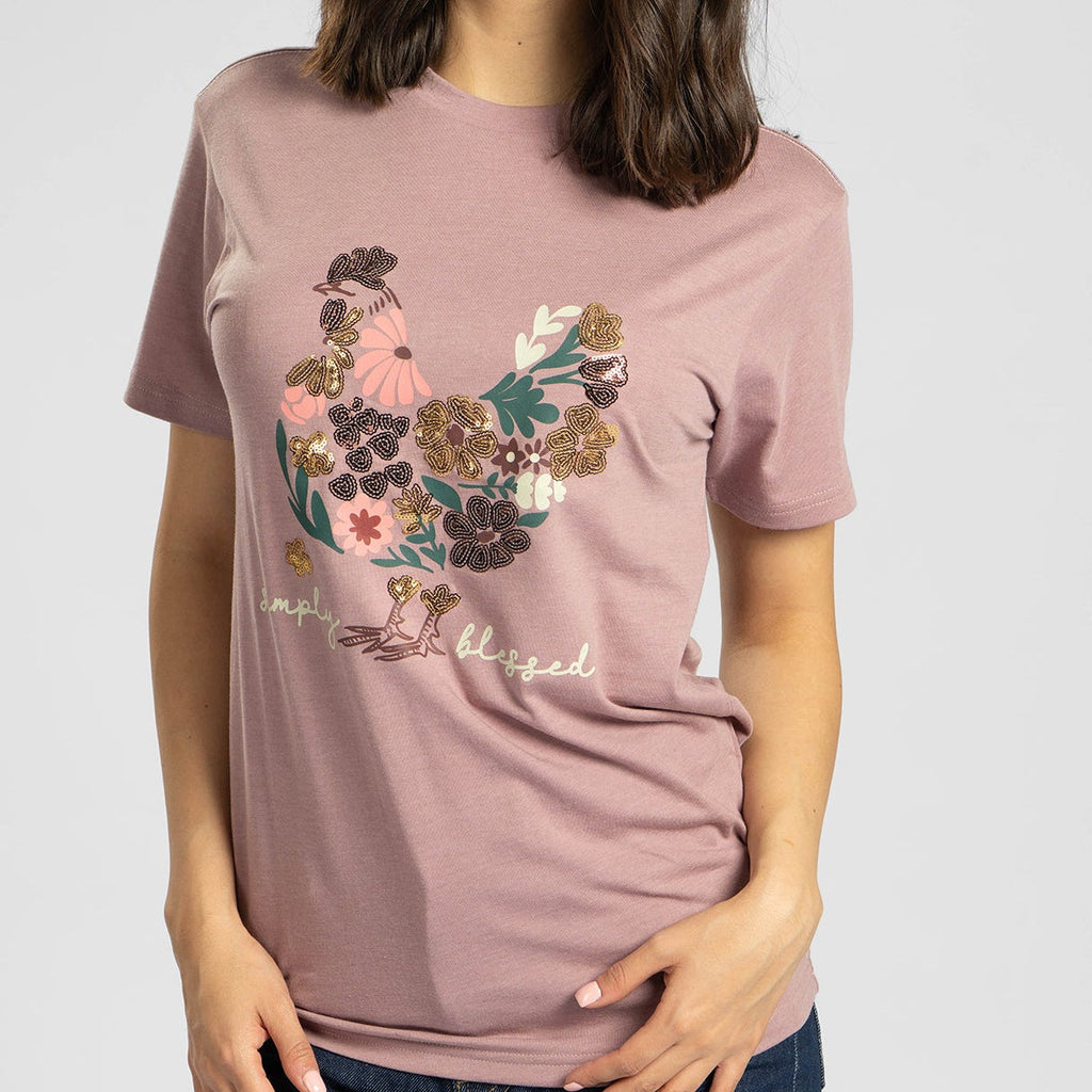 Embellished Simply Blessed Sequin Tee product image 2