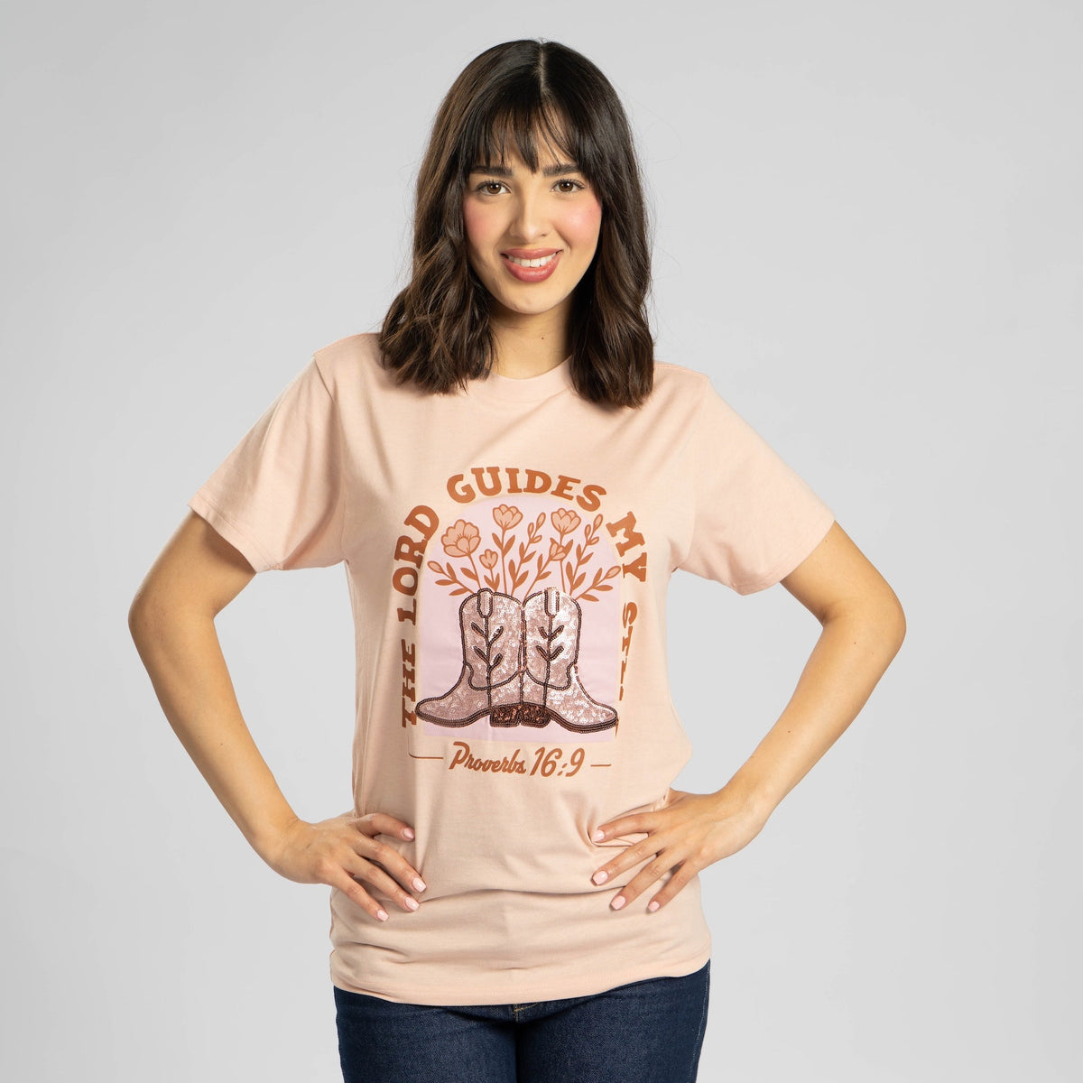 Embellished The Lord Guides My Steps Sequin Tee - 15 product image 2
