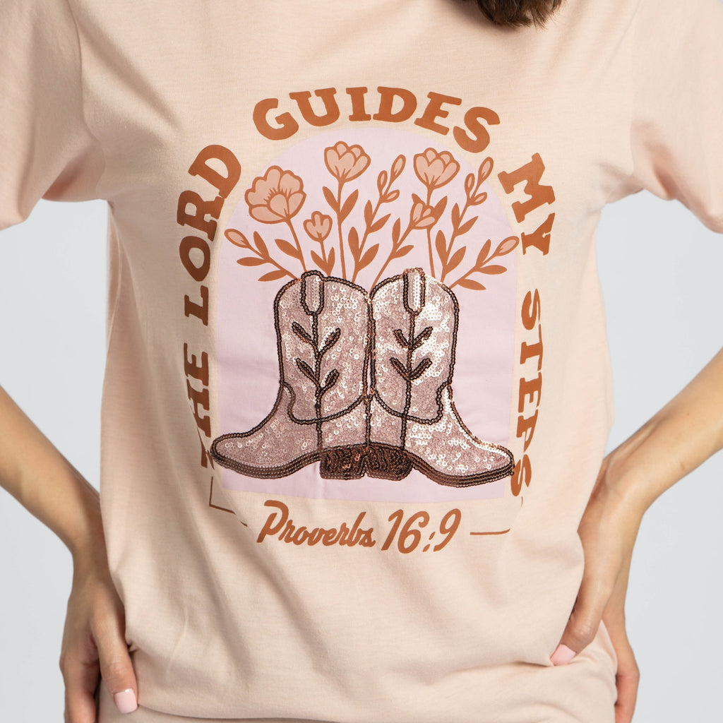 Embellished The Lord Guides My Steps Sequin Tee - 15 product image 3
