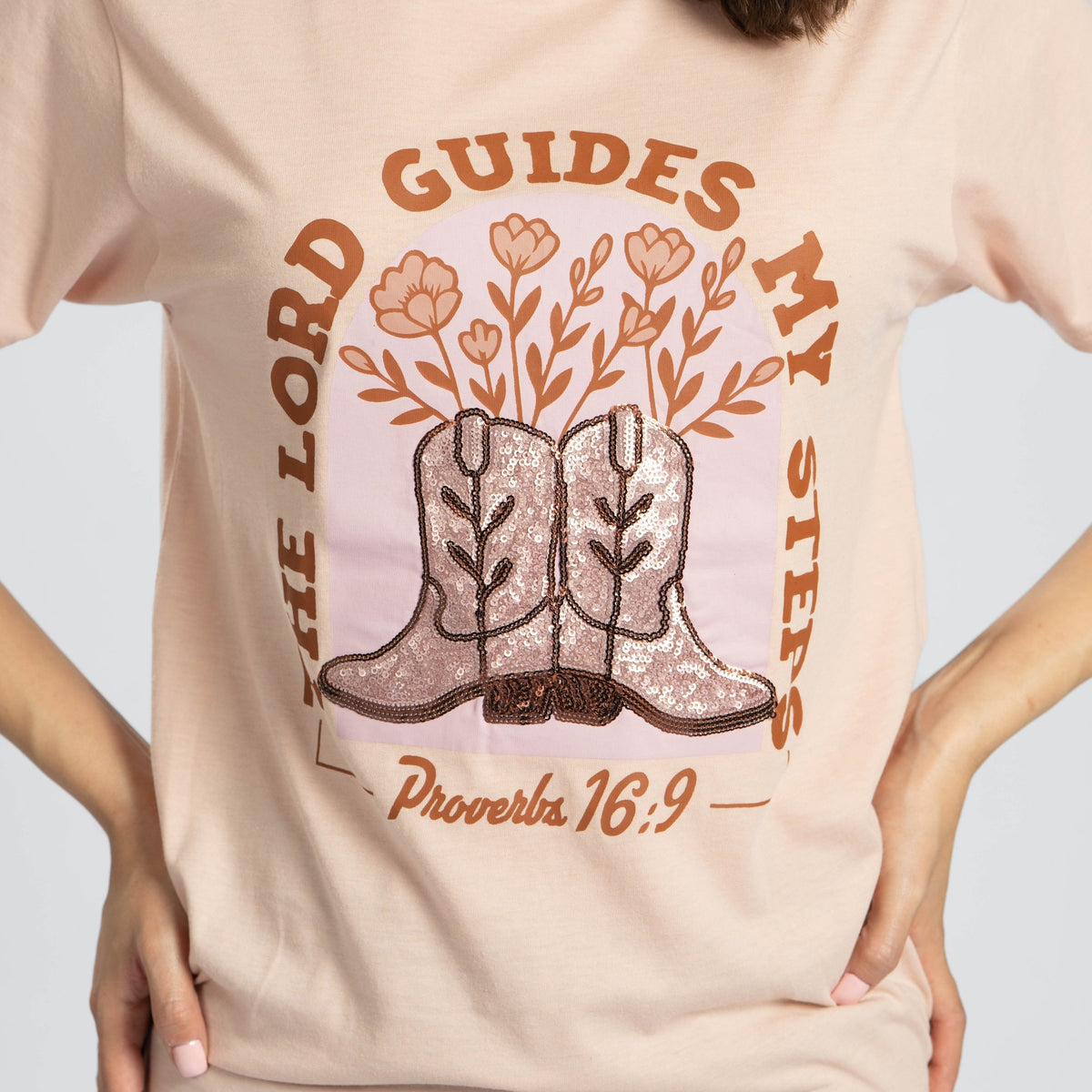 Embellished The Lord Guides My Steps Sequin Tee - 15 product image 3