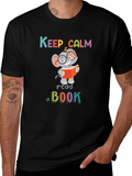 Keep Calm & Read a Book Graphic Tee - Elephant Reader product image 1