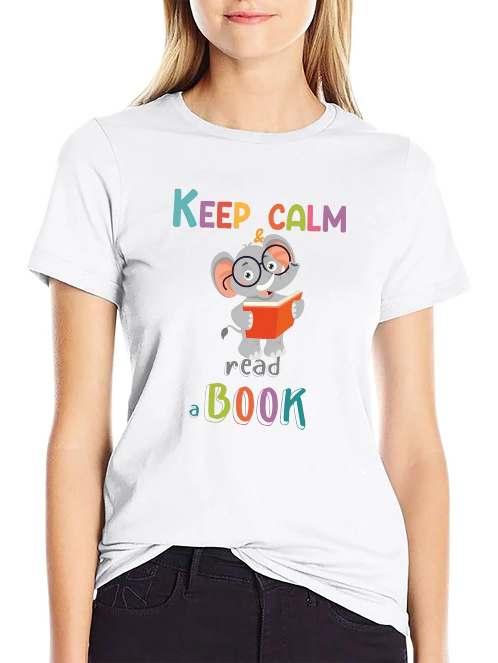 Keep Calm & Read a Book Graphic Tee - Elephant Reader product image 8