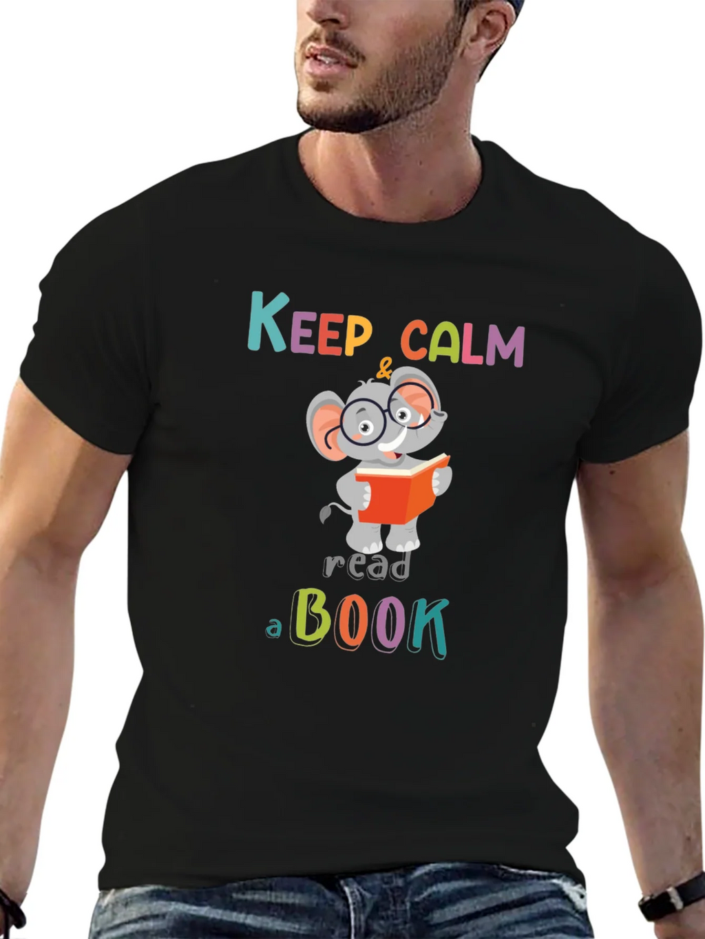 Keep Calm & Read a Book Graphic Tee - Elephant Reader product image 6