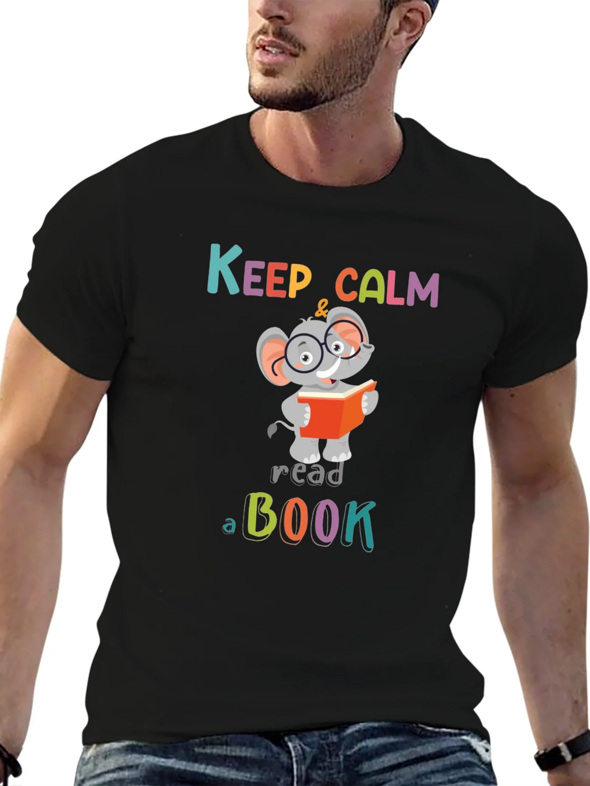 Keep Calm & Read a Book Graphic Tee - Elephant Reader product image 6