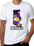 Cool Mermaid T-Shirt - Black Cotton Tee product image 1