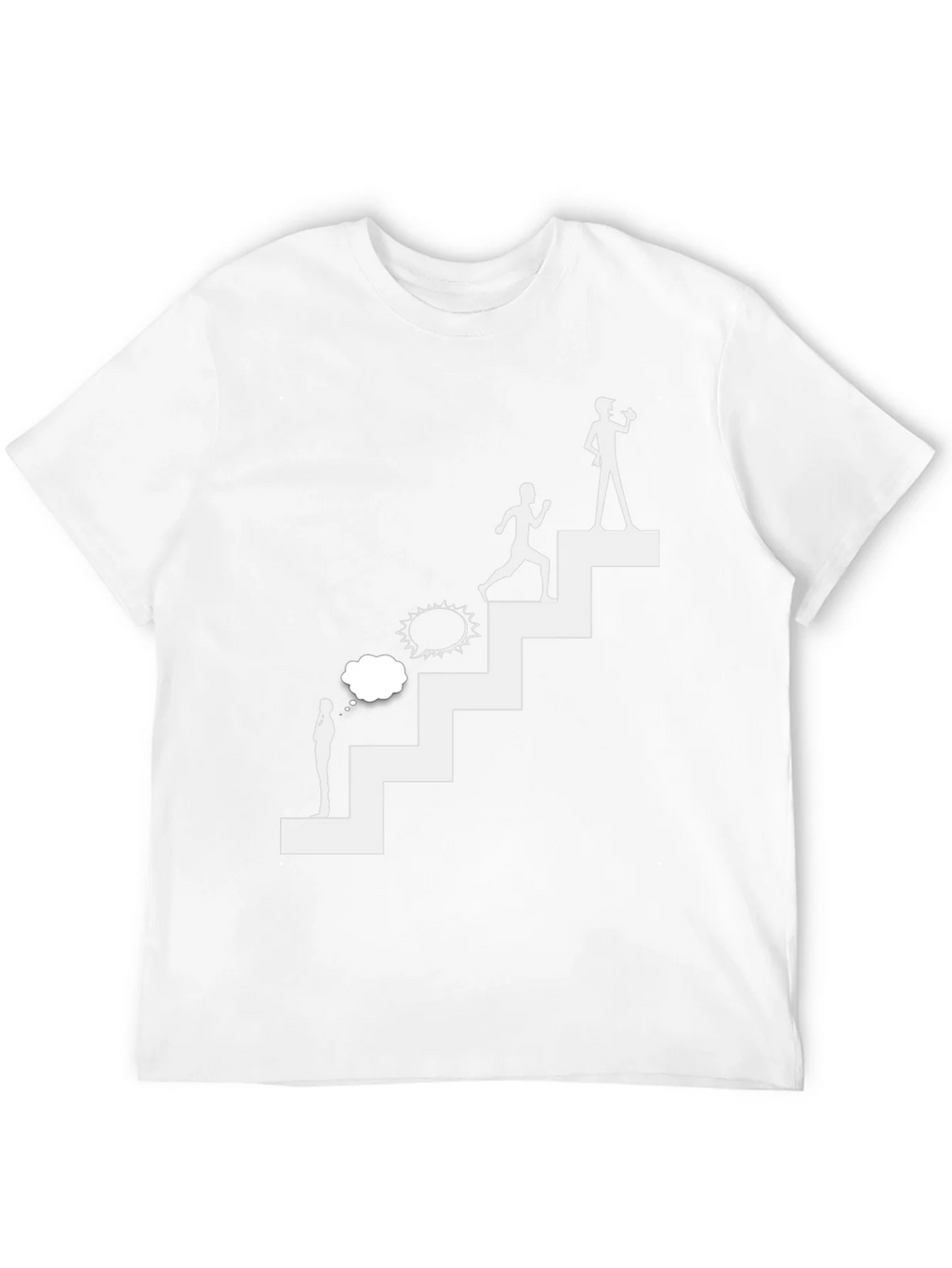 Motivational Steps T-Shirt - Black Graphic Tee product image 6
