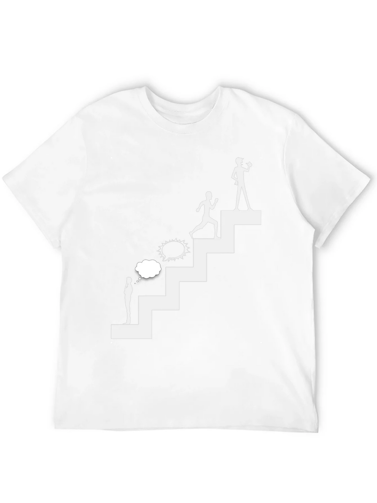 Motivational Steps T-Shirt - Black Graphic Tee product image 6
