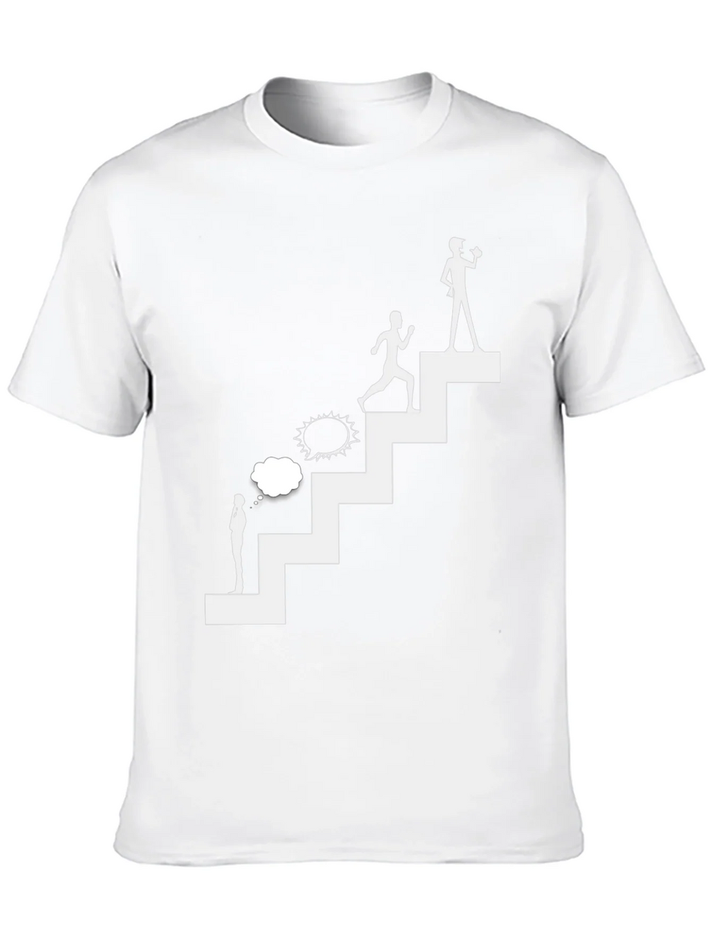 Motivational Steps T-Shirt - Black Graphic Tee product image 5