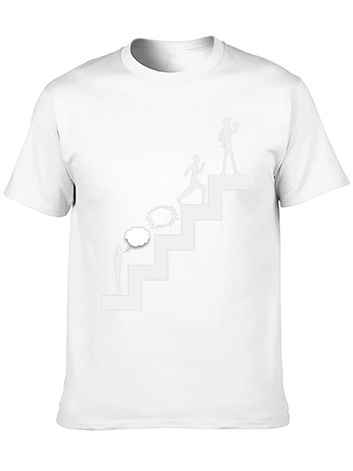 Motivational Steps T-Shirt - Black Graphic Tee product image 5