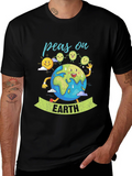 Peas on Earth Graphic T-Shirt - Eco-Friendly Design product image 1