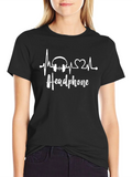 Headphone Heartbeat Graphic Tee - Music Lover Shirt product image 1