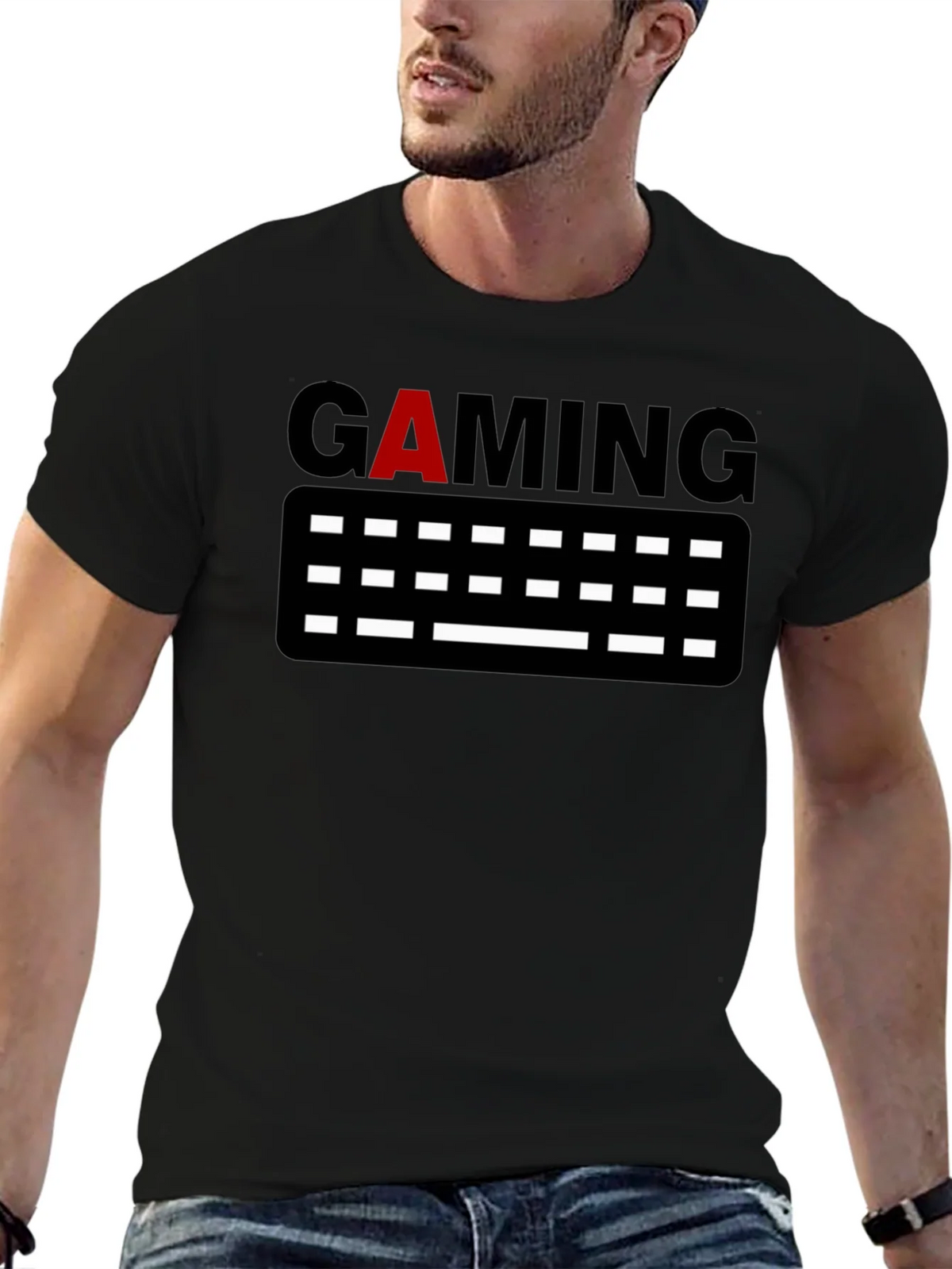 Gaming Keyboard Graphic Tee - Black product image 6
