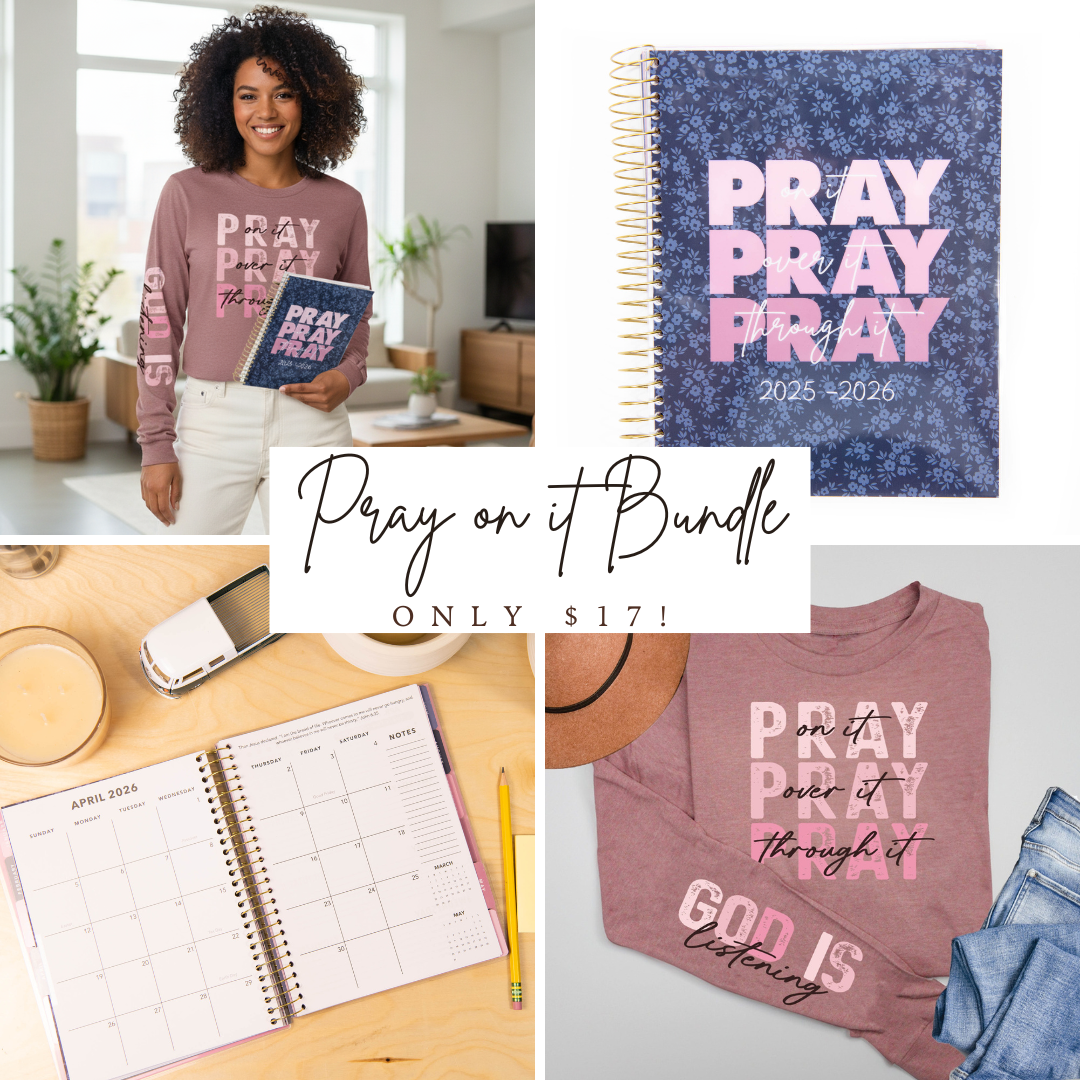 Pray On It Long Sleeve & 17 Month Planner Bundle product image 1
