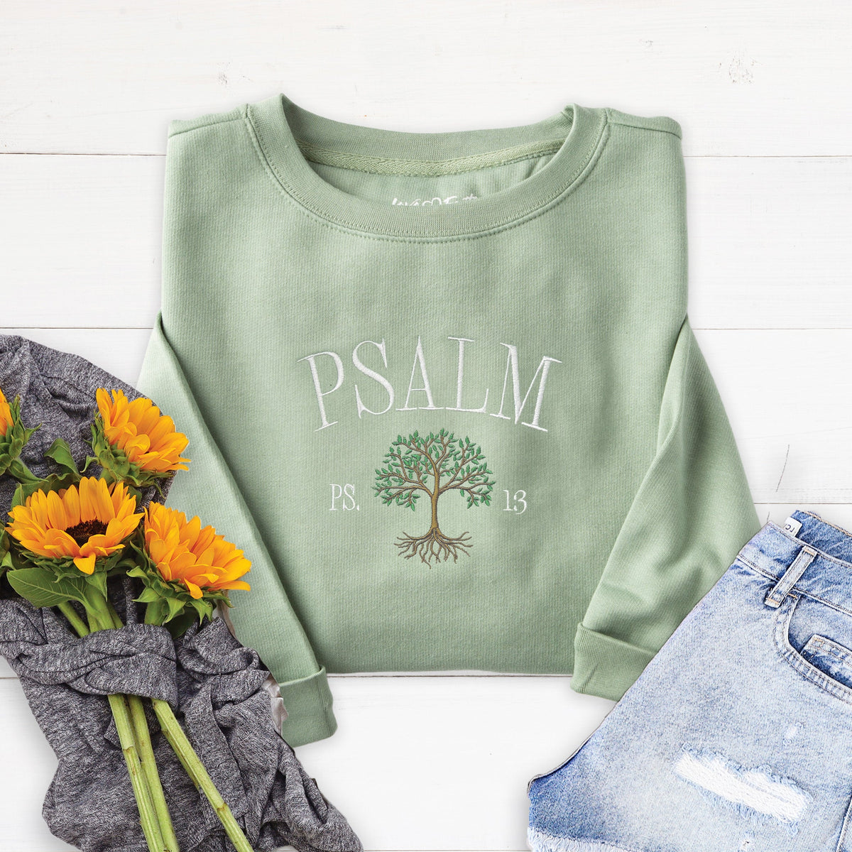 Psalm 1:3 Embroidered Crewneck Sweatshirt product image 2