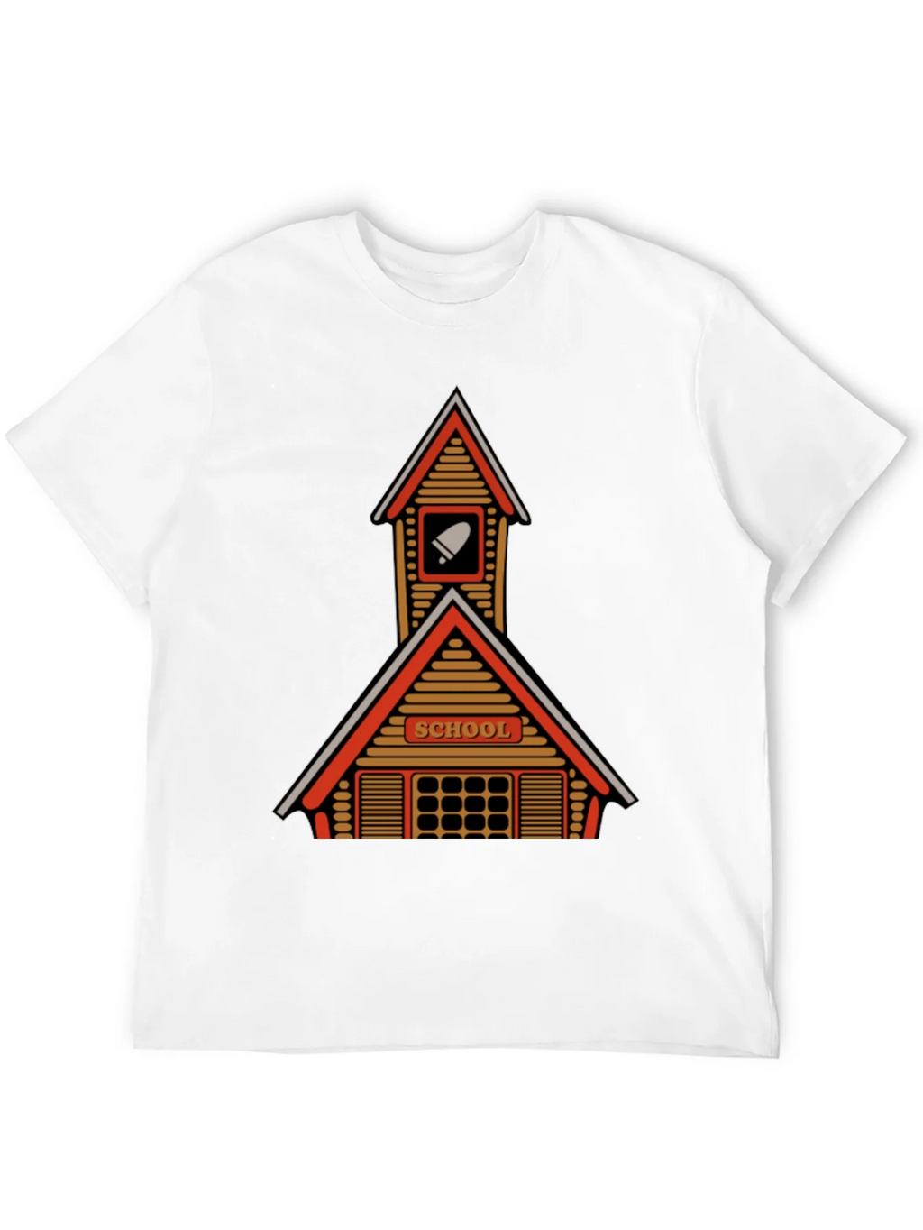 Retro Schoolhouse Graphic T-Shirt - Black product image 2