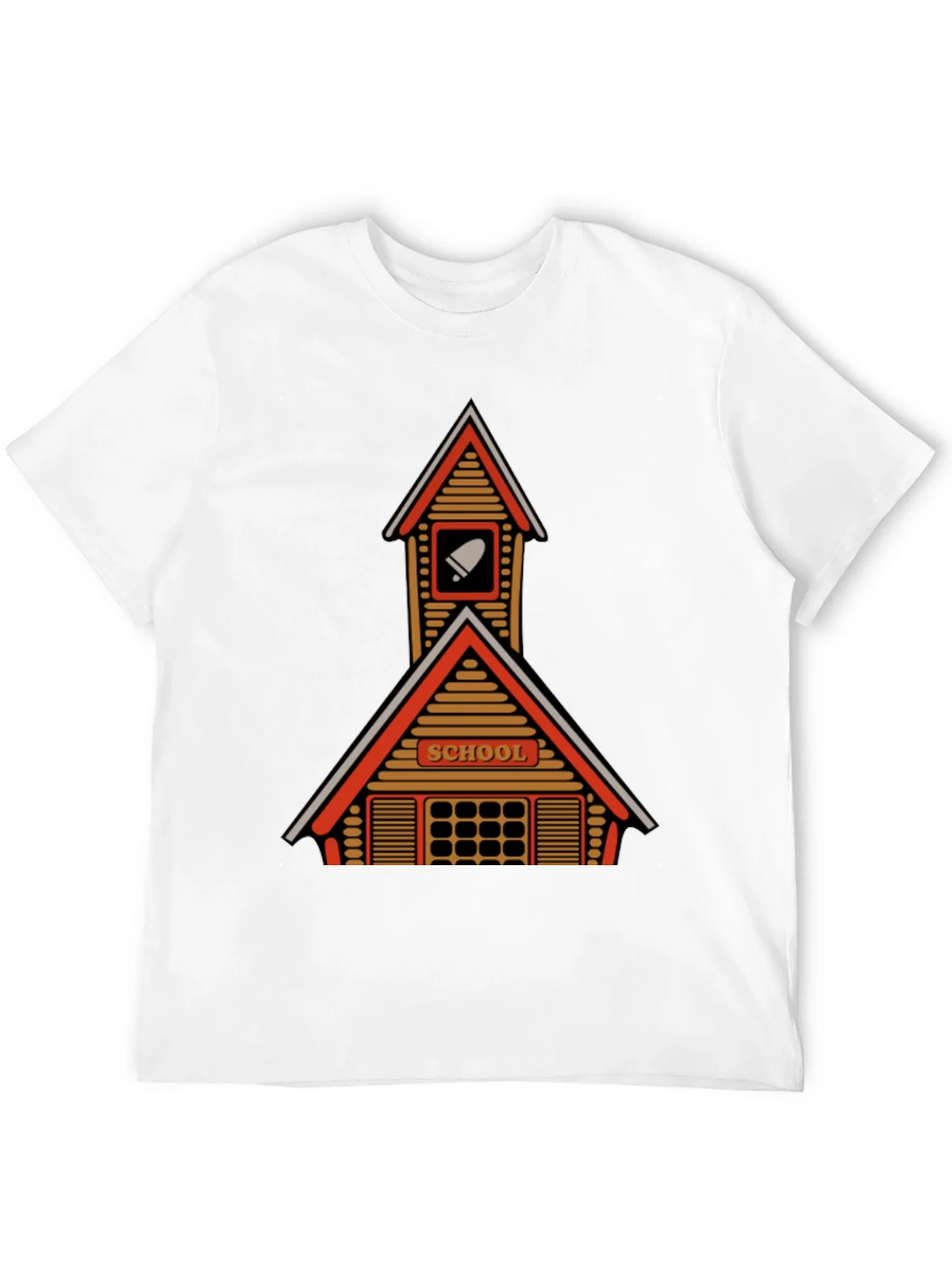 Retro Schoolhouse Graphic T-Shirt - Black product image 2