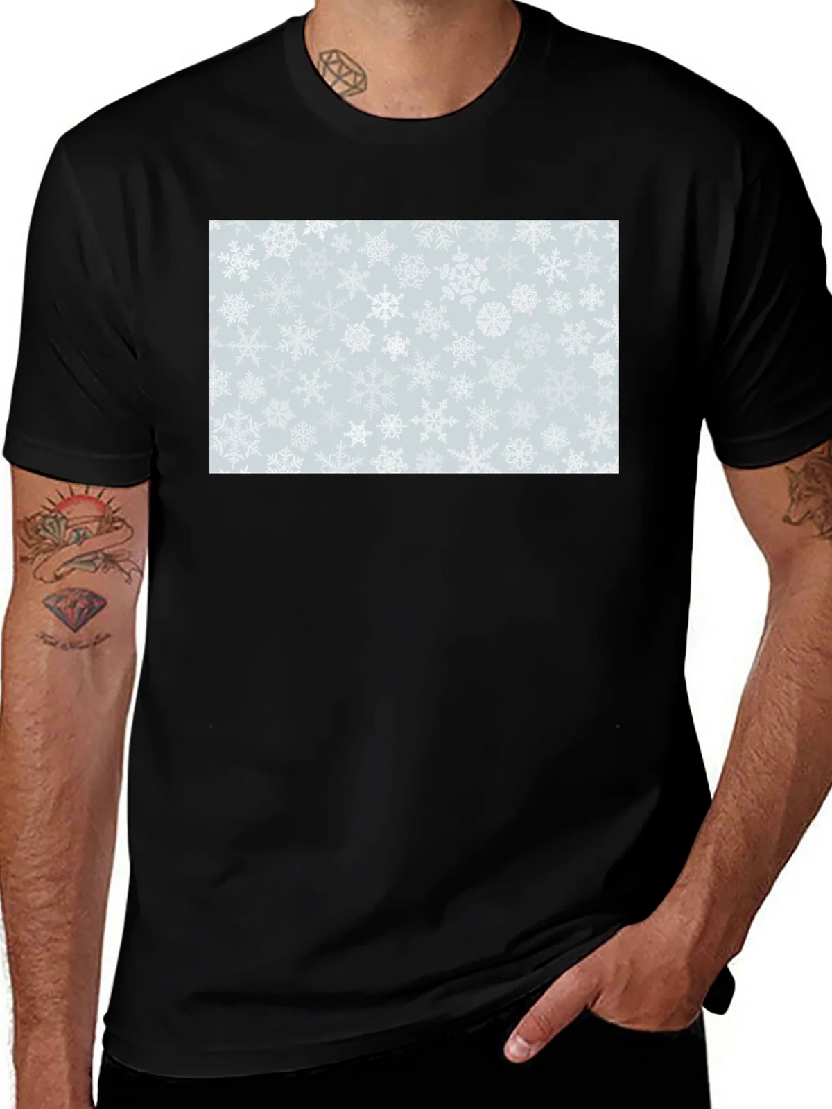 Snowflake Pattern T-Shirt product image 1