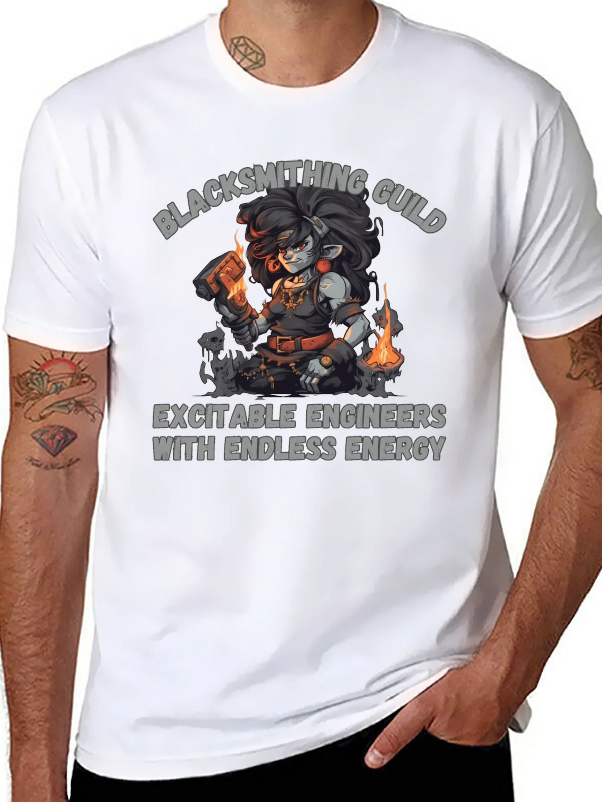 Blacksmithing Guild T-Shirt - Exciteable Engineers Tee product image 7