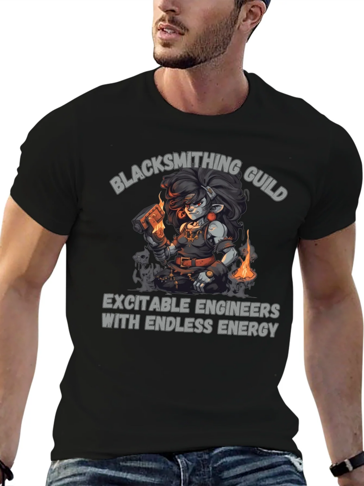 Blacksmithing Guild T-Shirt - Exciteable Engineers Tee product image 6