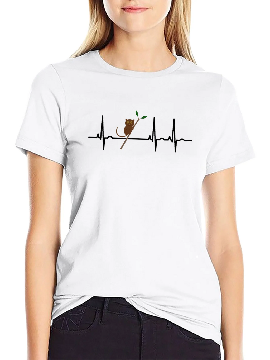 Tarsier Heartbeat T-Shirt - Cute Primate Design product image 8