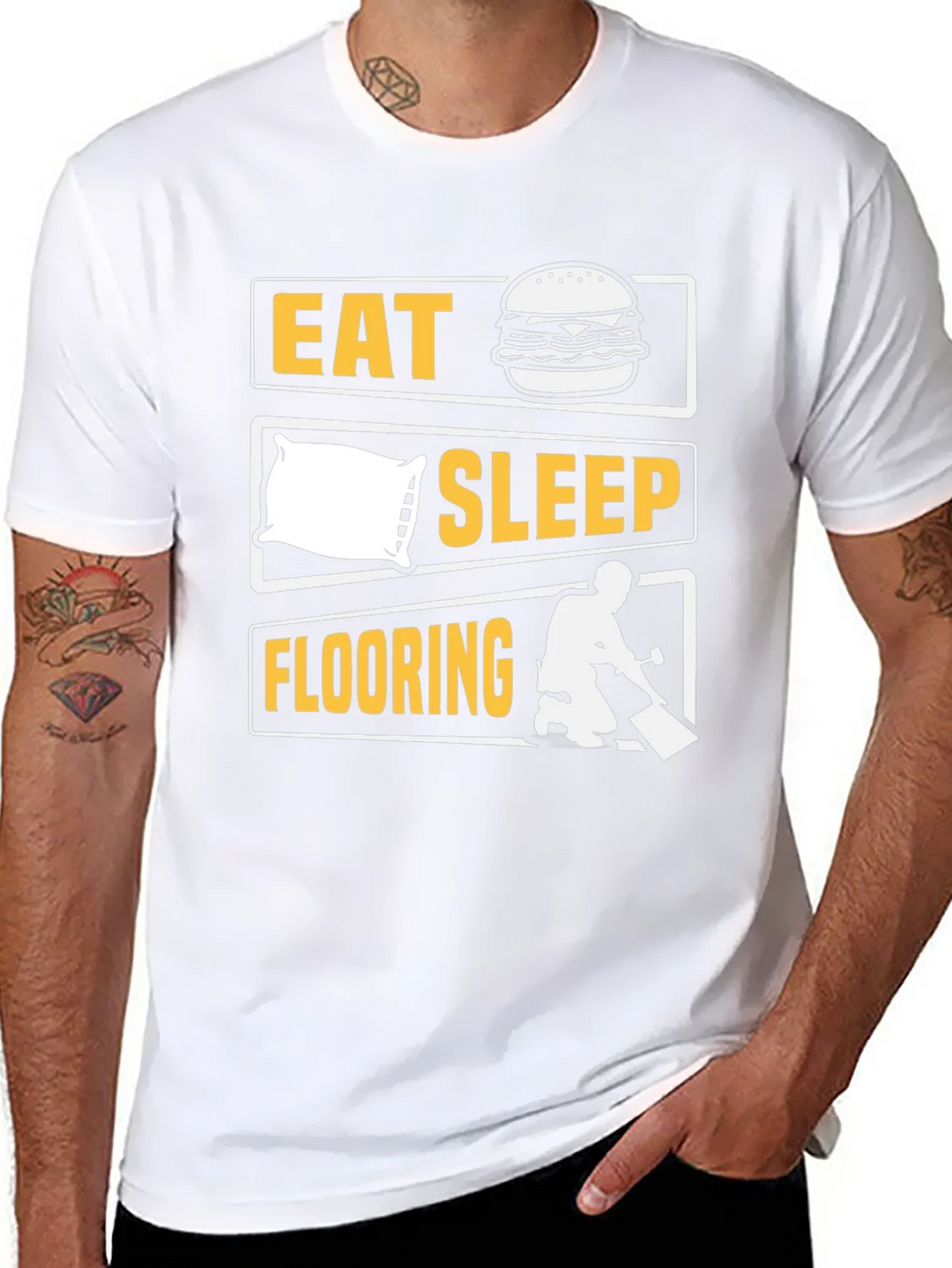 Eat Sleep Flooring T-Shirt Funny Job Tee product image 7