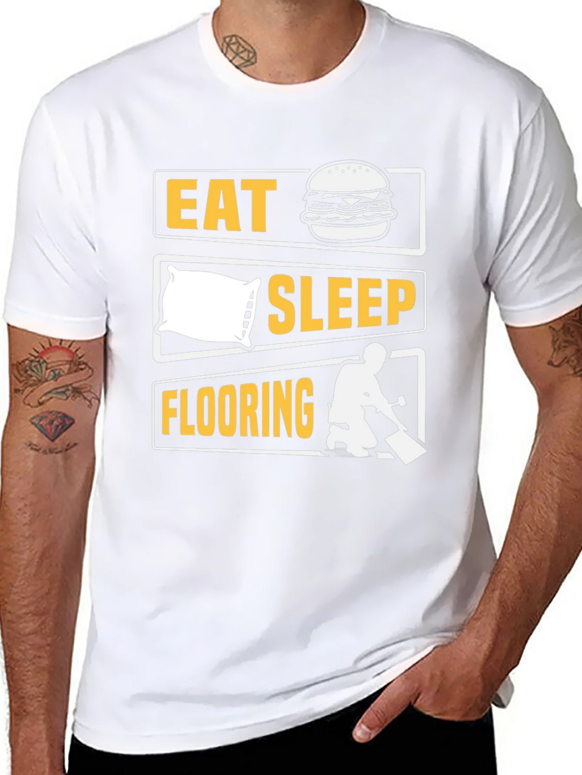 Eat Sleep Flooring T-Shirt Funny Job Tee product image 7