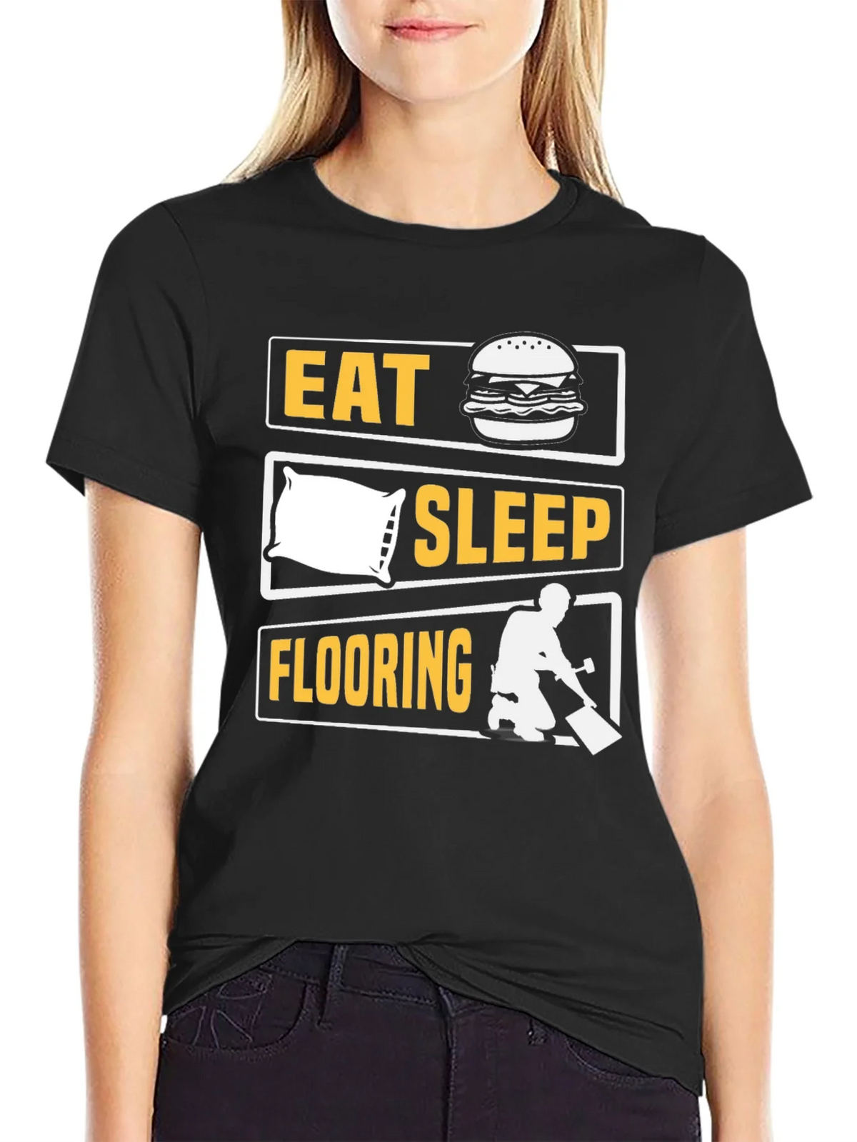 Eat Sleep Flooring T-Shirt Funny Job Tee product image 2