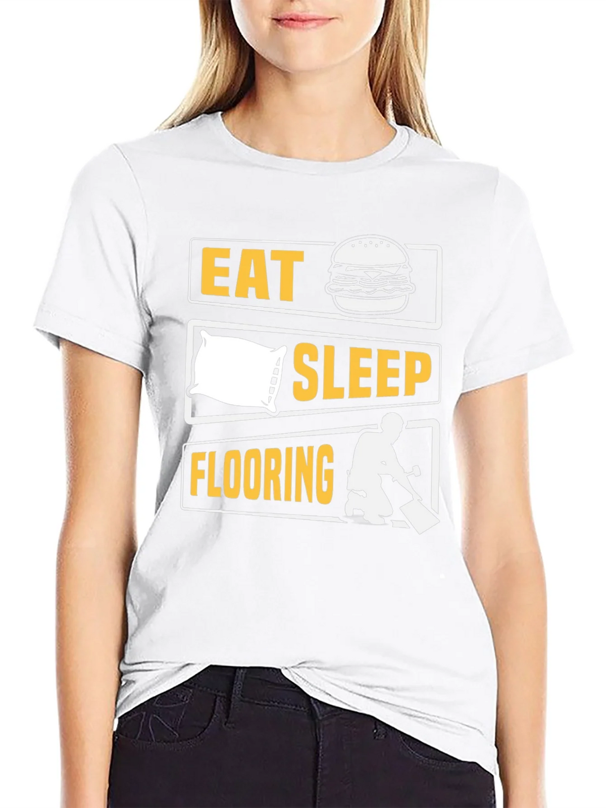 Eat Sleep Flooring T-Shirt Funny Job Tee product image 8