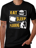 Eat Sleep Flooring T-Shirt Funny Job Tee product image 1