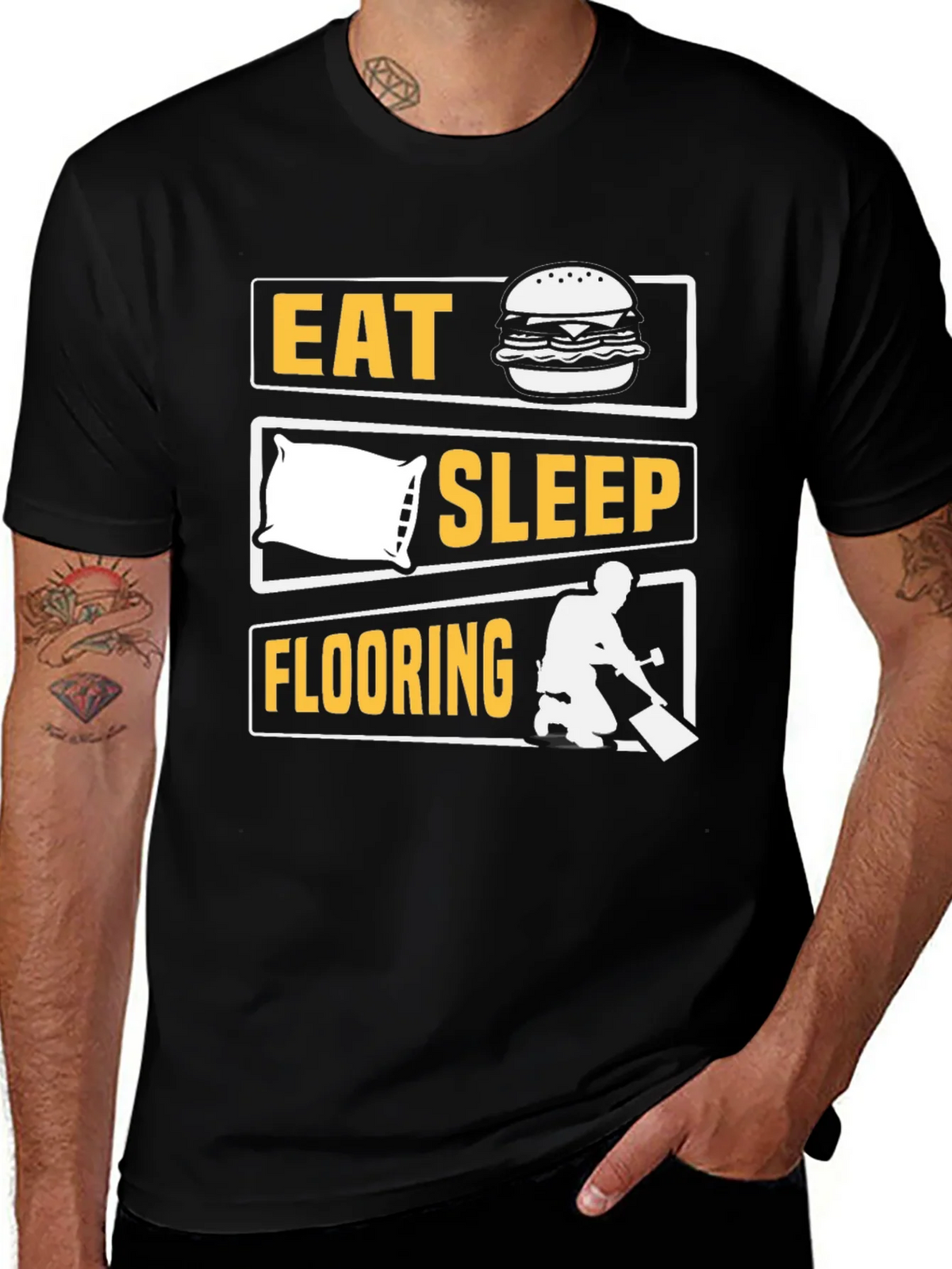 Eat Sleep Flooring T-Shirt Funny Job Tee product image 1