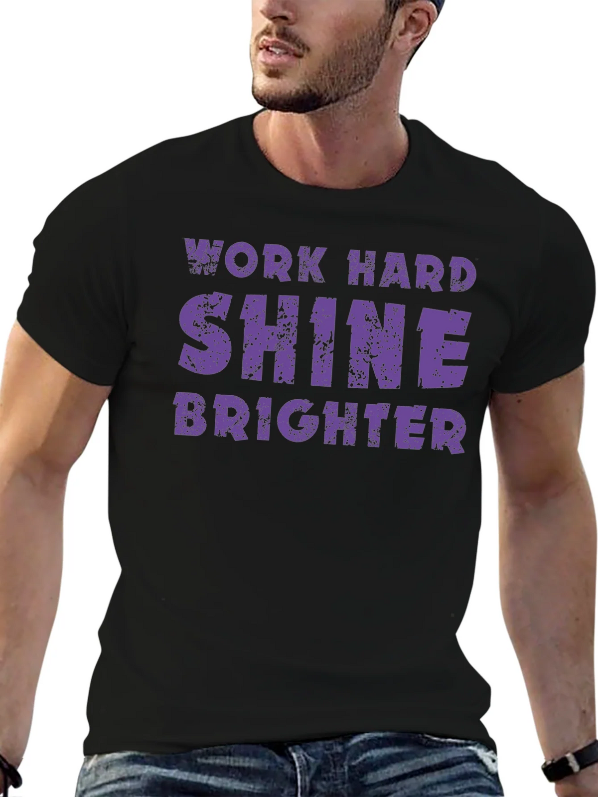 Work Hard Shine Brighter Graphic T-Shirt product image 3