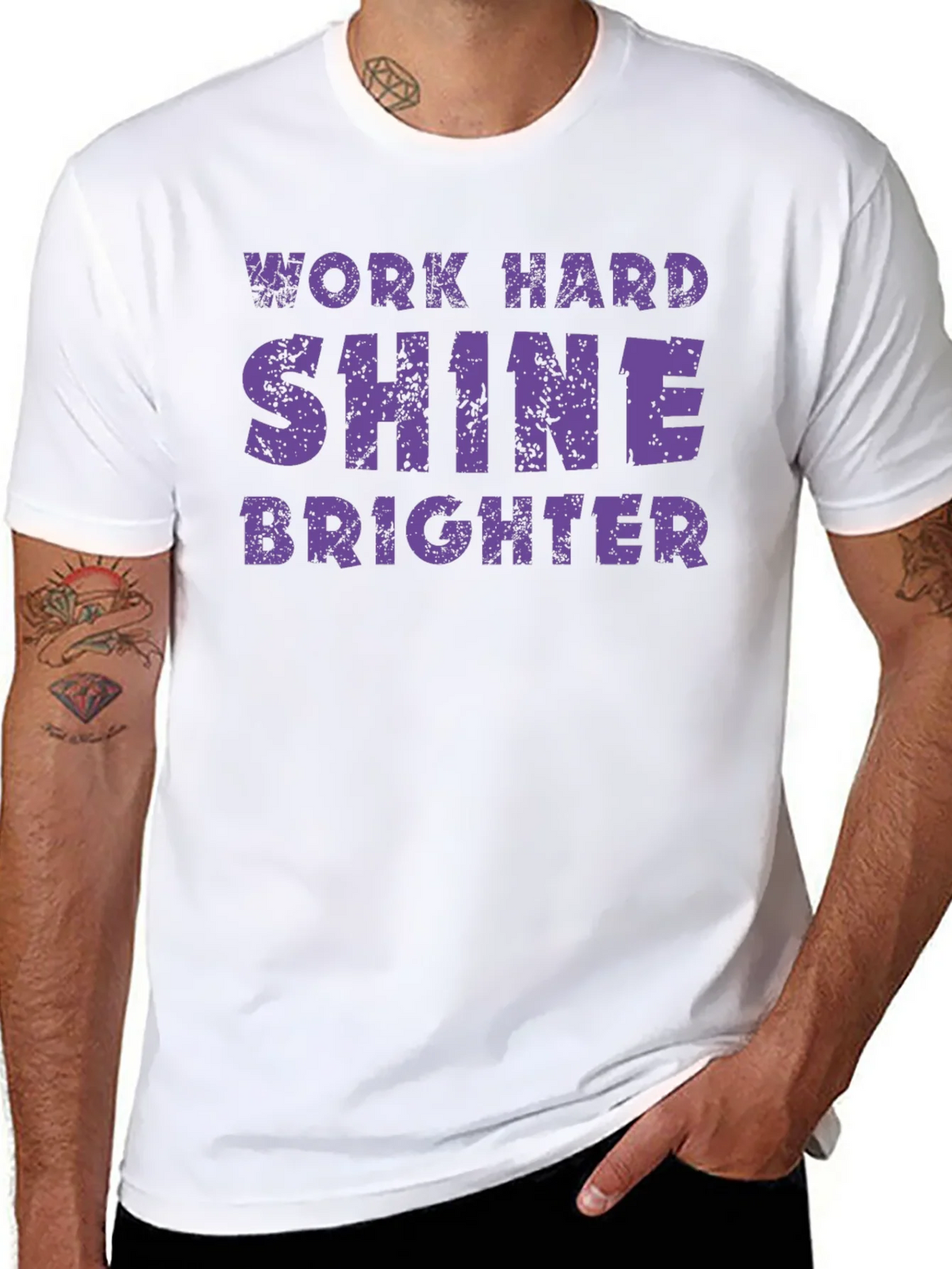 Work Hard Shine Brighter Graphic T-Shirt product image 4
