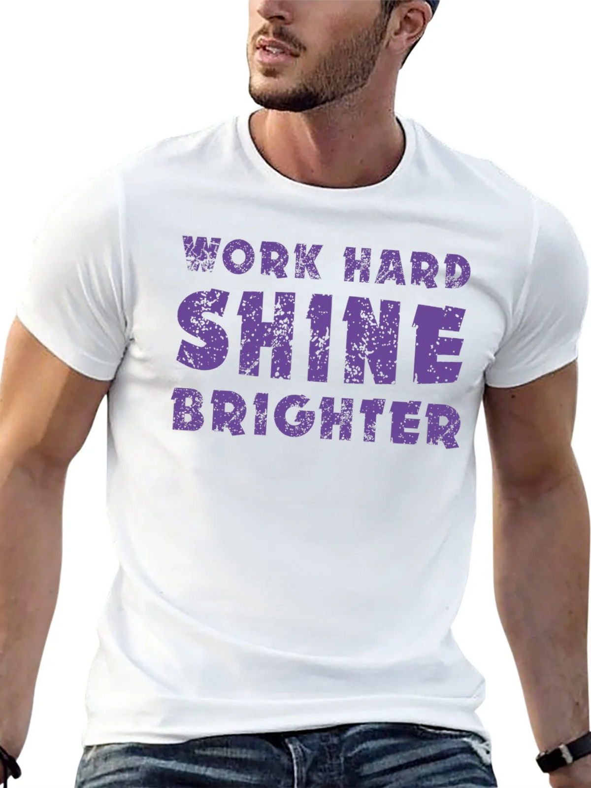 Work Hard Shine Brighter Graphic T-Shirt product image 6