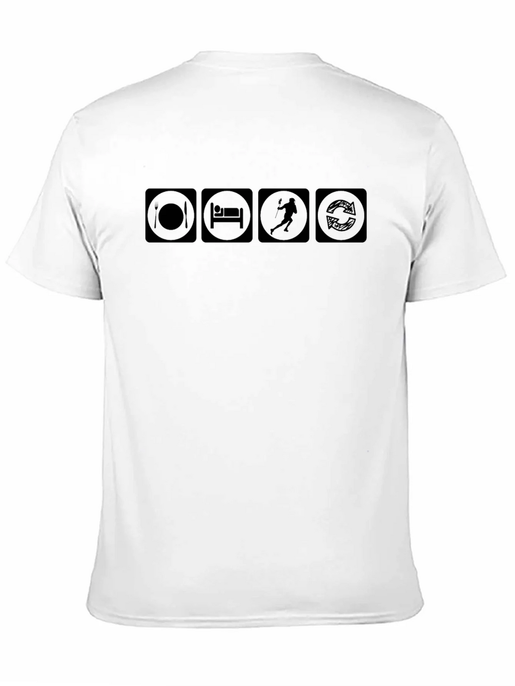 Eat Sleep Lacrosse Repeat Black T-Shirt product image 10