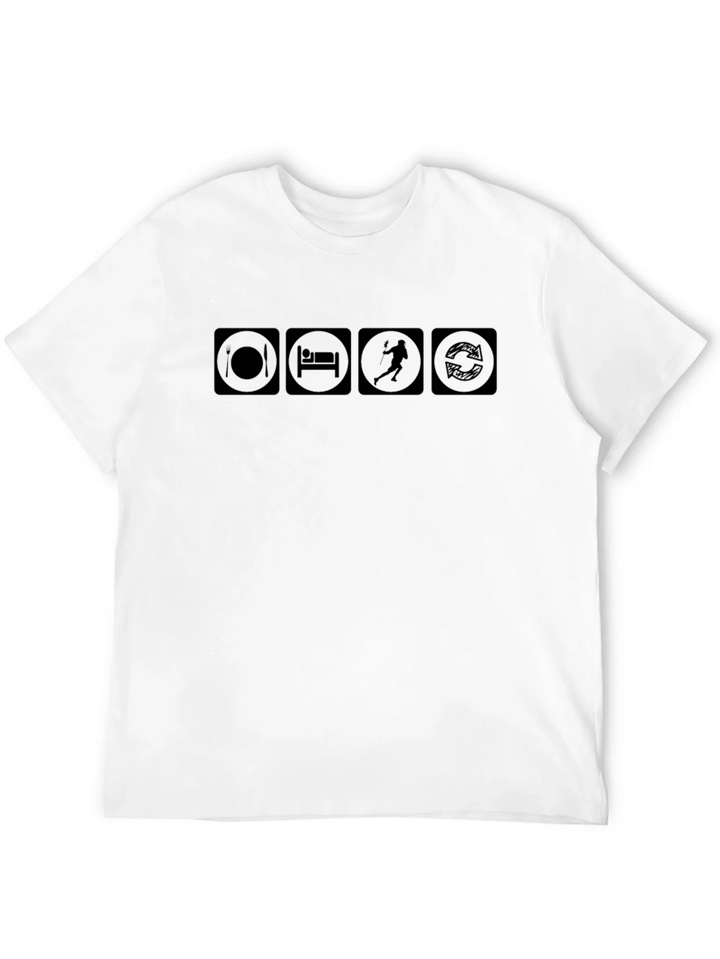 Eat Sleep Lacrosse Repeat Black T-Shirt product image 11